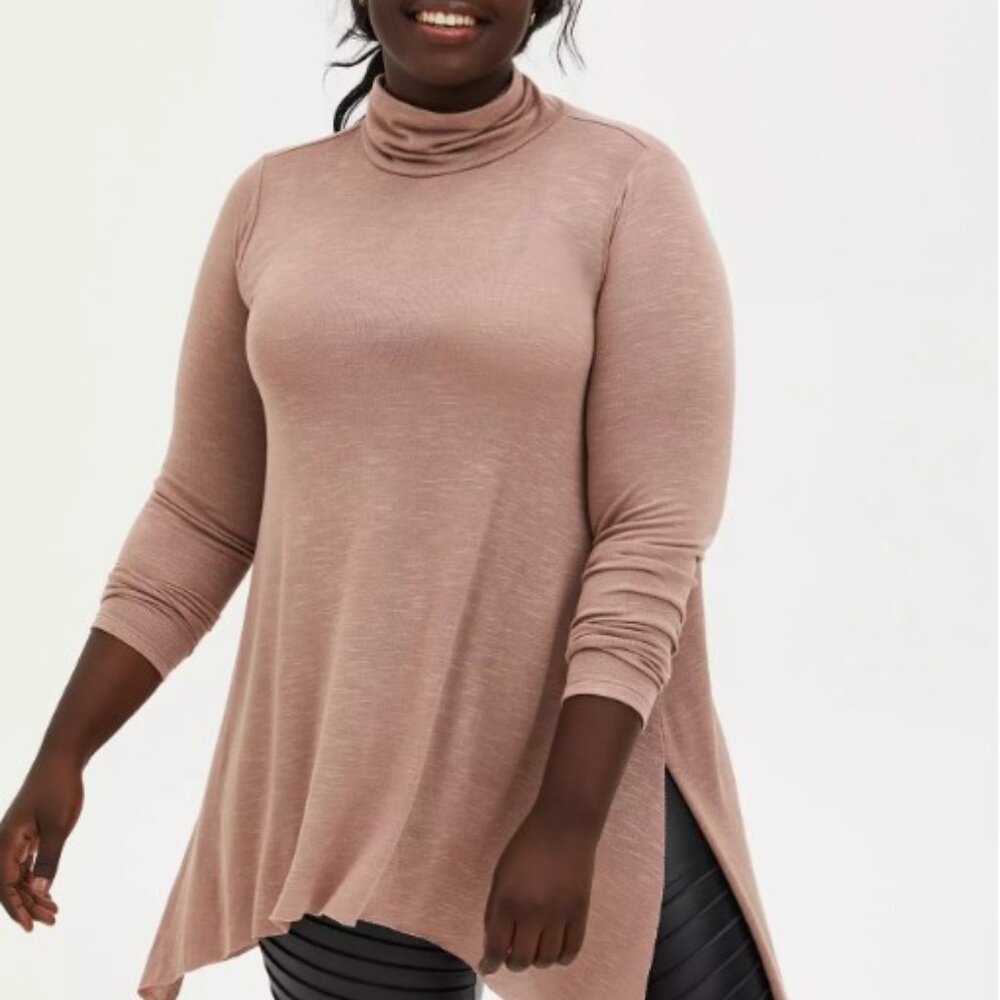 Torrid Size 3 Super Soft Plush Turtleneck Sharkbi… - image 2